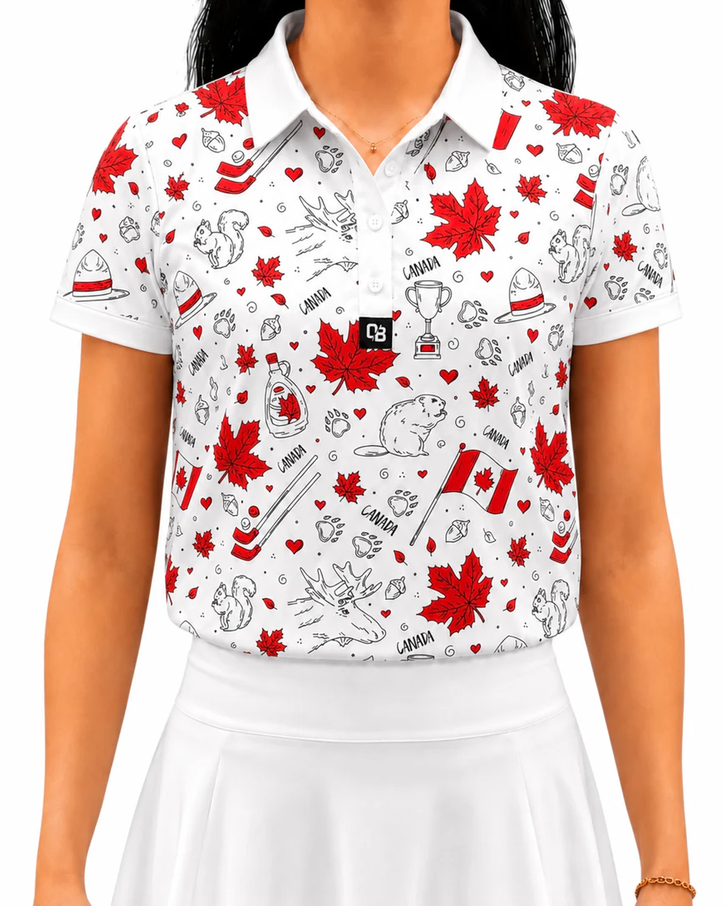 Oh Canada Ladies Golf Polo