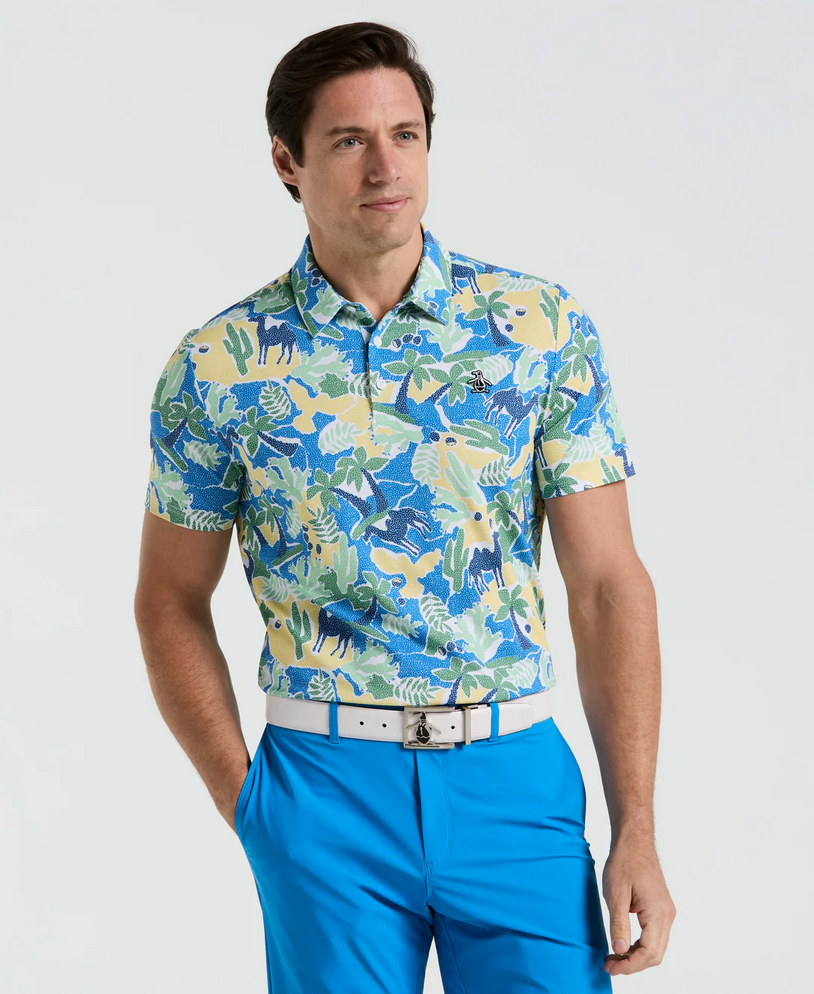 Ibiza Print "Earl" Short Sleeve Polo Style#OGKSF021