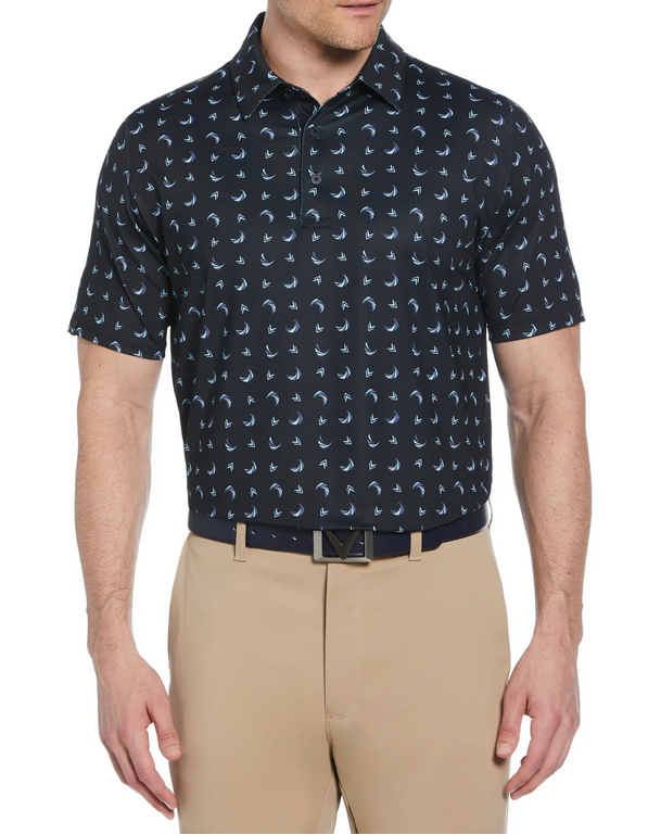 Abstract Swing Chevron Print Polo Style #CGKSF058
