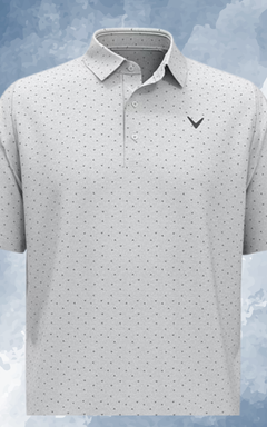 Mens Chevron Print Golf Polo CGKSD0H7