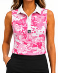 Camo Crush Ladies Sleeveless Golf Polo