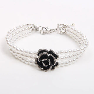 Midnight Rose Dog Necklace | Formal Dog Jewelry Collar