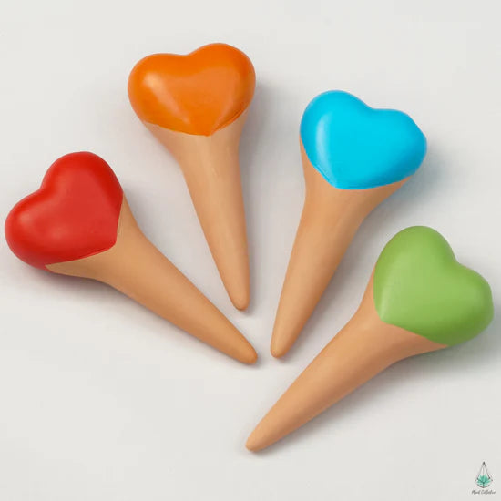 Plant Watering Spikes - Heart (4 Pack)