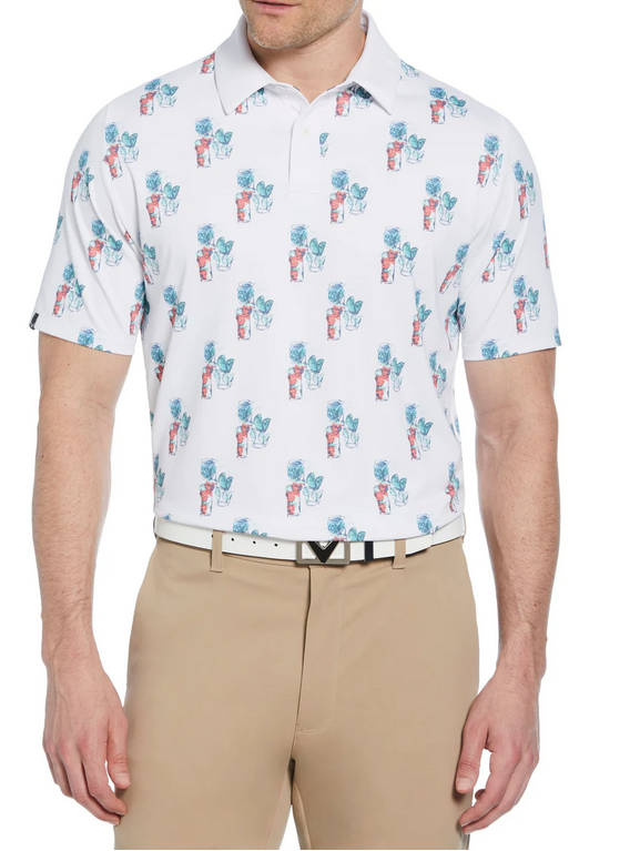 19th Hole Drink Print Polo  Style#CGKSF095
