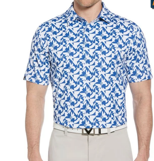 Layered Floral Print Polo