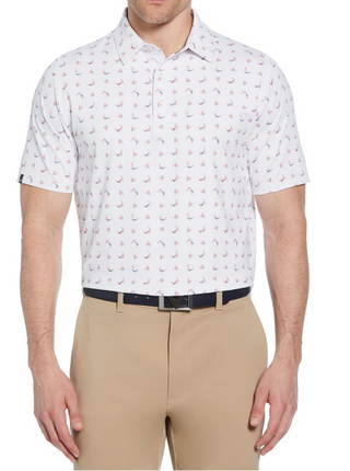 Abstract Swing Chevron Print Polo   Style #CGKSF058