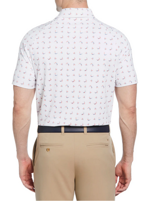 Abstract Swing Chevron Print Polo   Style #CGKSF058