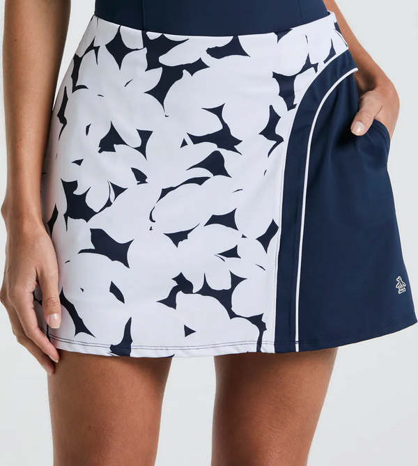 Riviera Floral Block Pattern Skort   Style #OGKBSF73