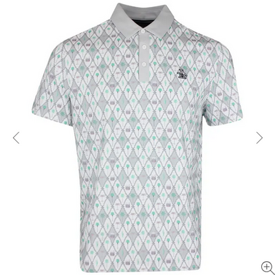 **Cocktail Lattice Print Polo
