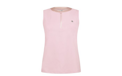 **Metallic Mock Neck Sleeveless Top