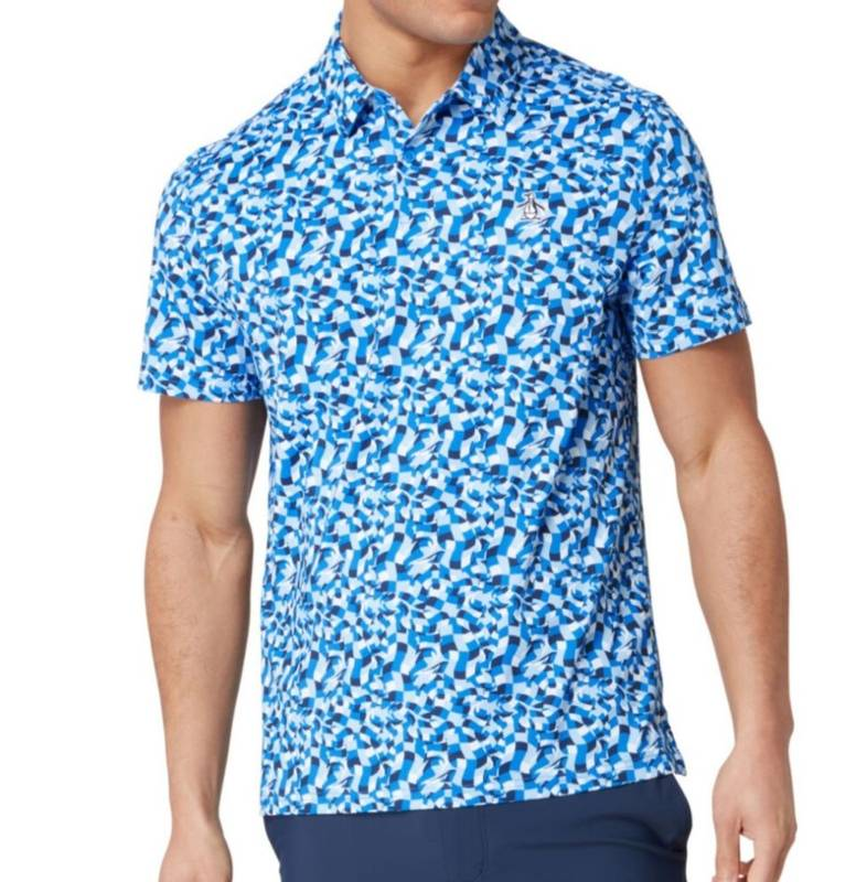 Underwater Mosaic Print Polo   Style#OGKSF027