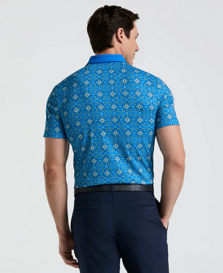 Cocktail Windowpane Print Golf Polo   Style #OGKSF026
