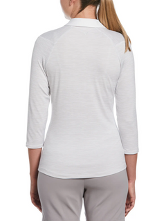 **Swing Tech 3/4" Sleeve Space Dye Polo