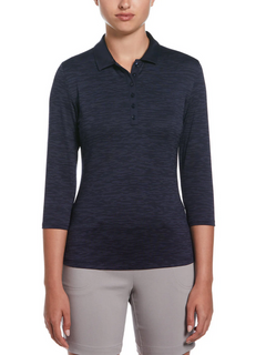 **Swing Tech 3/4" Sleeve Space Dye Polo
