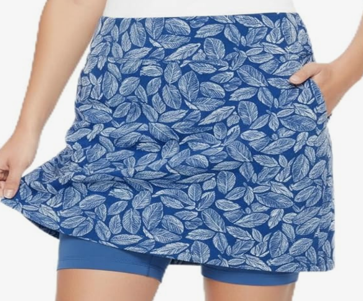 Pull On High Waisted Skort with Tummy Control