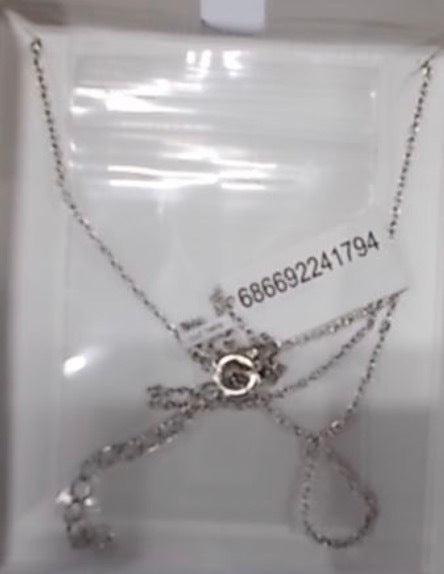 HBC Sterling Stripe Crystal Pendant Necklace
