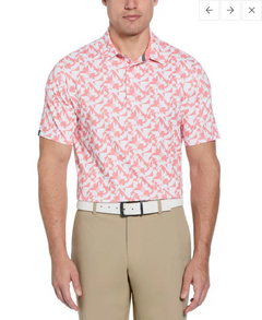 Layered Floral Print Polo