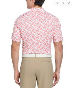 Layered Floral Print Polo