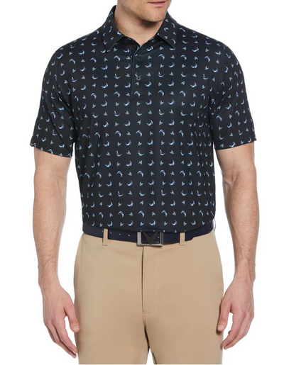 Abstract Swing Chevron Print Polo