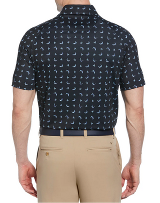 Abstract Swing Chevron Print Polo   Style #CGKSF058
