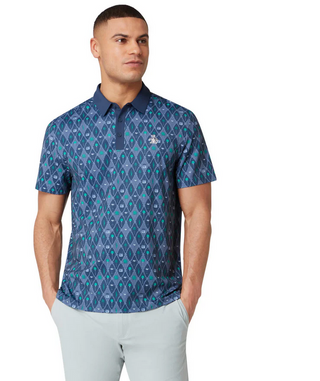 Cocktail Lattice Print Polo    Style#OGKSF015