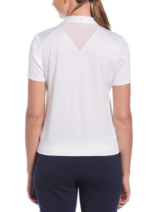 Waist Length Short Sleeve with Mesh Insert Top   Style #CGKSF131