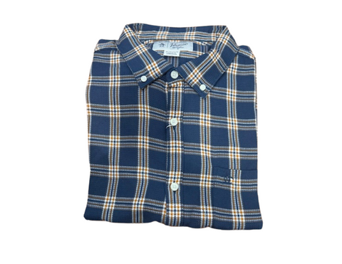 Blue Plaid Long Sleeve Button Shirt Flannel