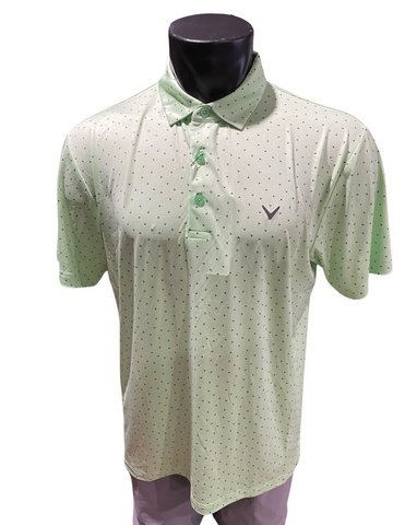 Mens Chevron Print Golf Polo CGKSD0H7