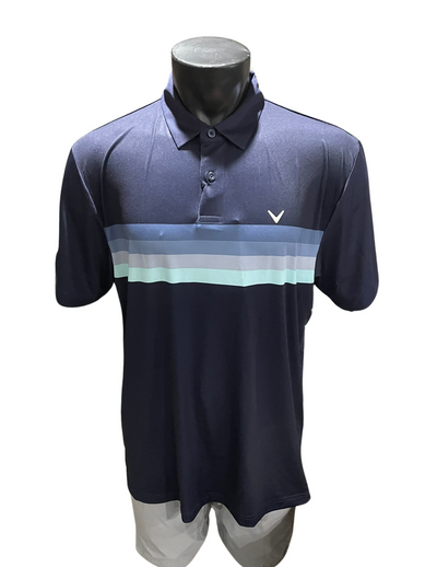Mens 4 Ocean Stripe Golf Polo #CGKSE0J1