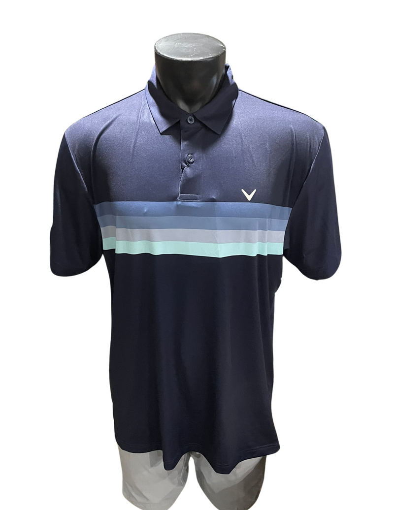 Mens 4 Ocean Stripe Golf Polo #CGKSE0J1