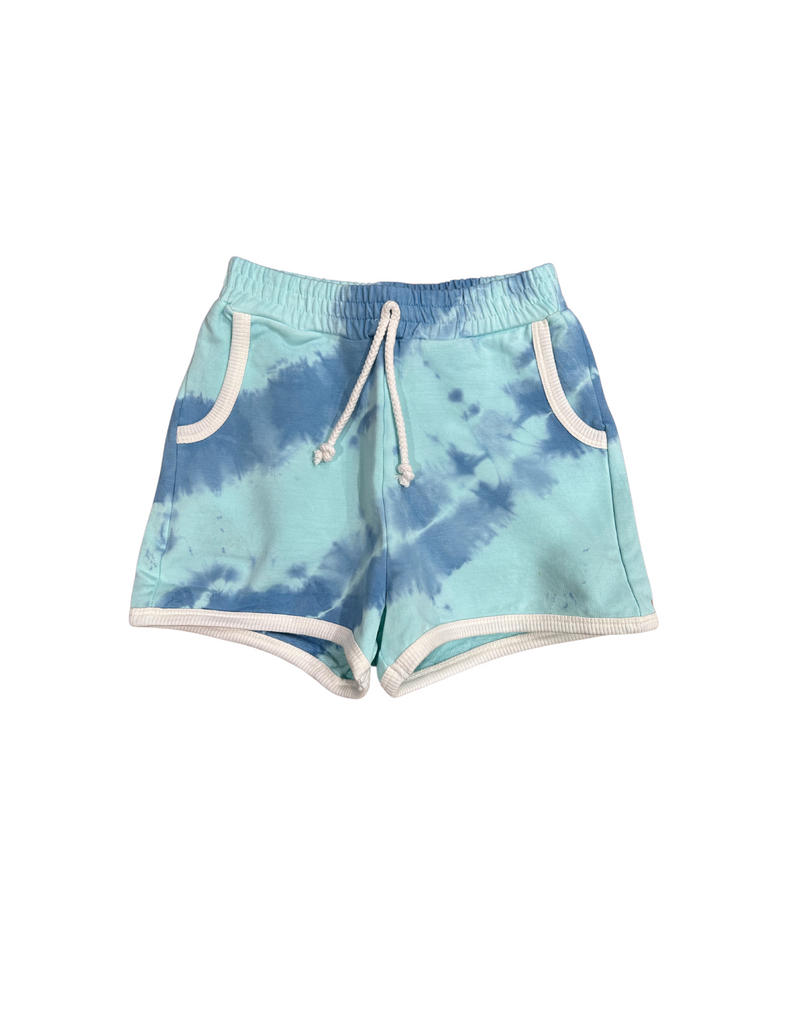 Sweat Short Short - Turquoise Tie Dye Combo