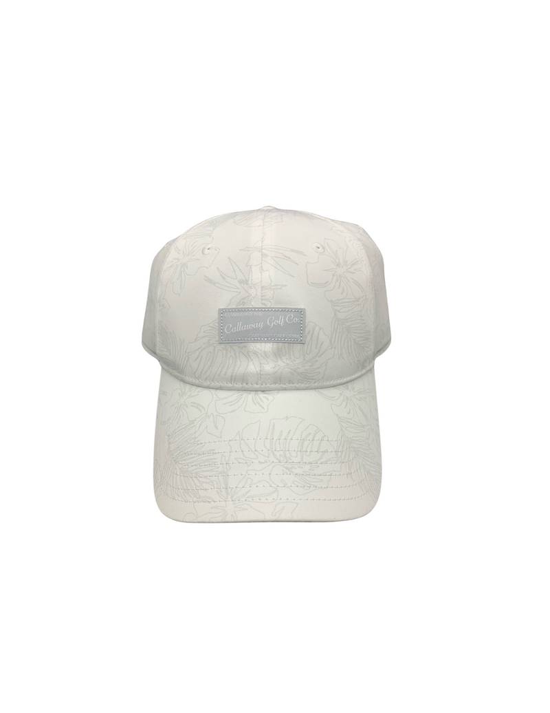 Relaxed Retro White Tropical Ladies Golf Hat