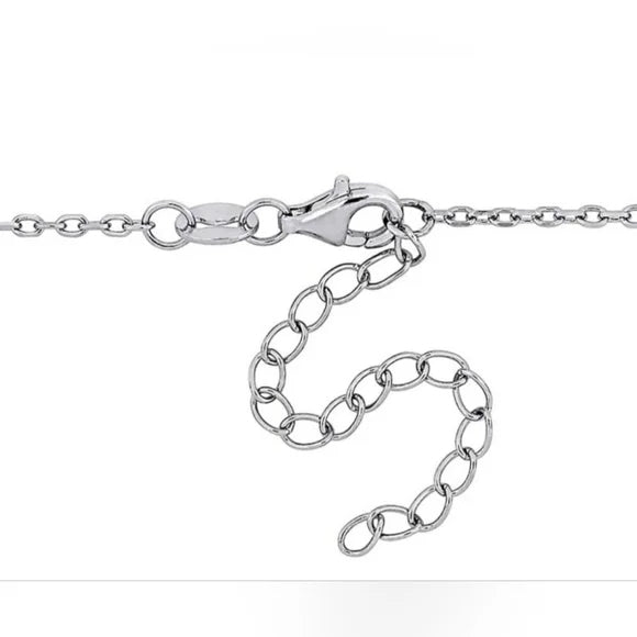 HBC Sterling Stripe Crystal Pendant Necklace